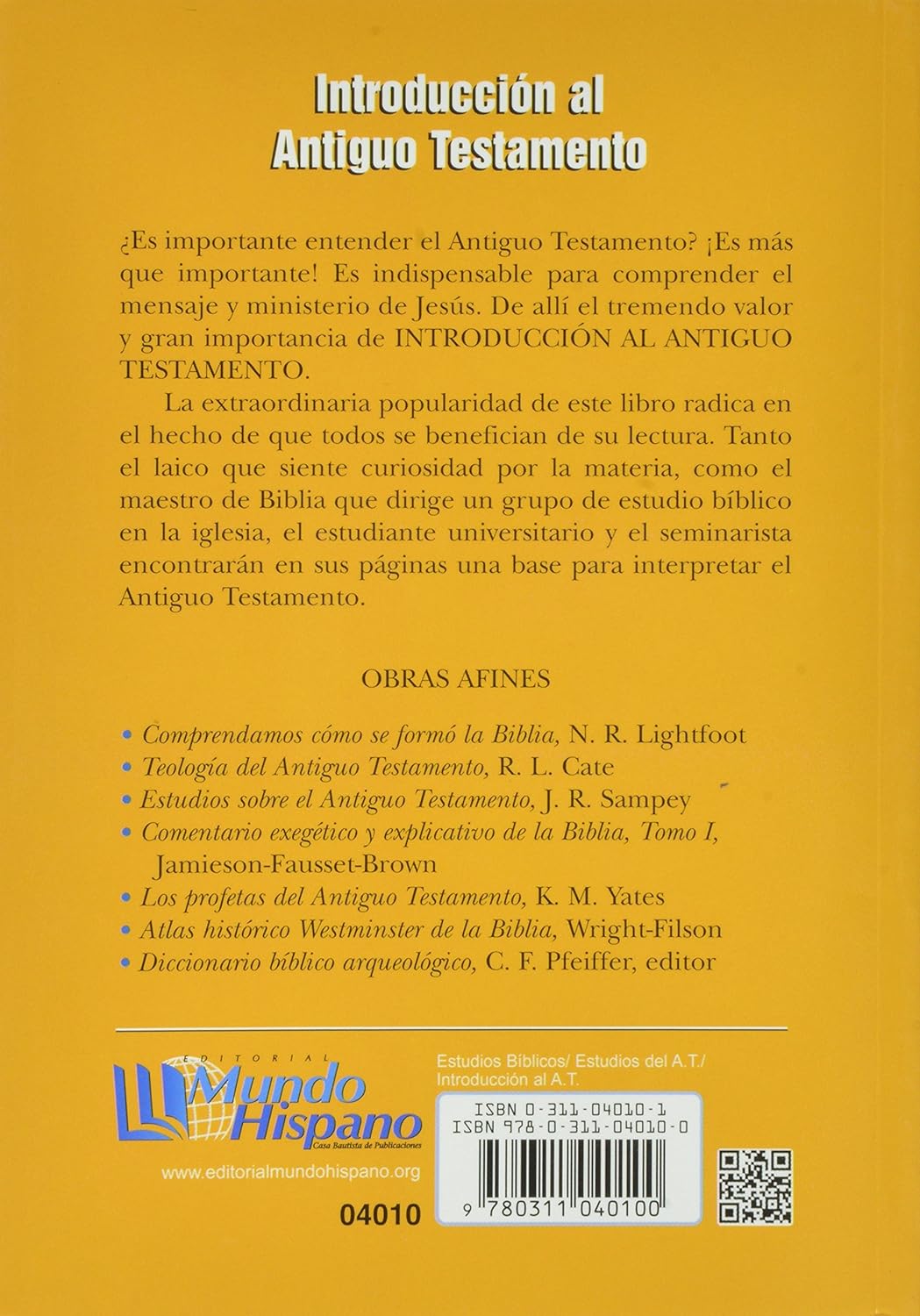 Introduccion Al Antiguo Testamento (Spanish Edition) - Softcover Clyde T. Francisco