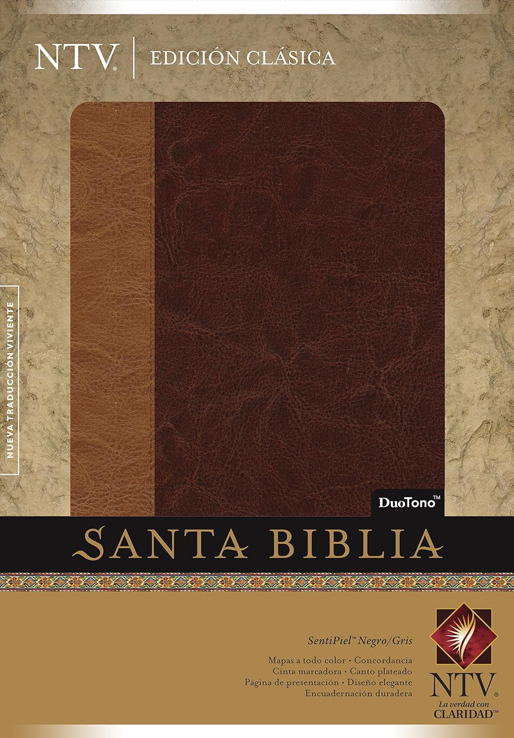 Ntv Santa Biblia/Piel especial/2 tonos/cafe/cafe claro (Spanish Edition) Paperback