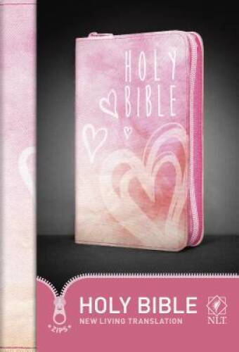 Zips Bible NLT (Canvas, Pink) Paperback -zip